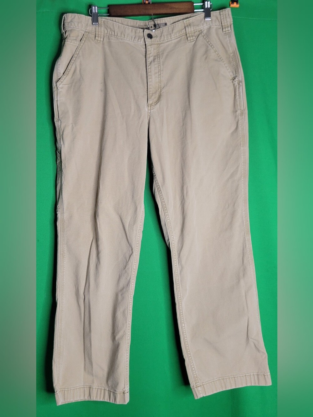 Carhartt Men's Khaki Chino Work Pants 38x30 Rugged Flex BN2291-M Relaxed Fit
